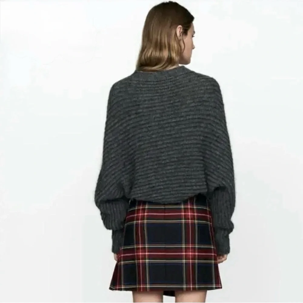 Maje Mousse Gris Sweater Mohair Alpaca Made in Italy Grey Oversized 2